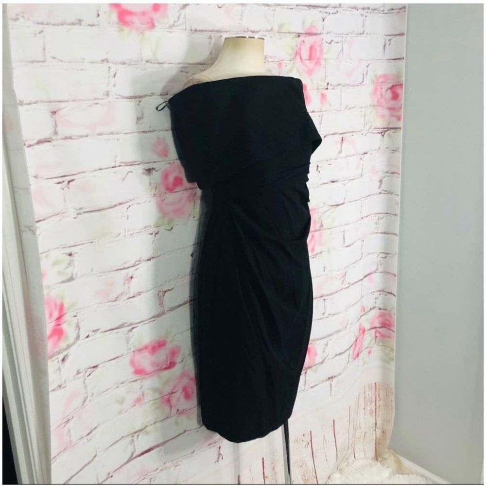Vince camuto NWOT black off the shoulder cocktail party dress size 2 - Picture 7 of 14